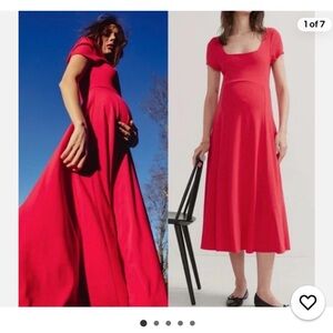 Hatch Vibrant Red Midi Dress